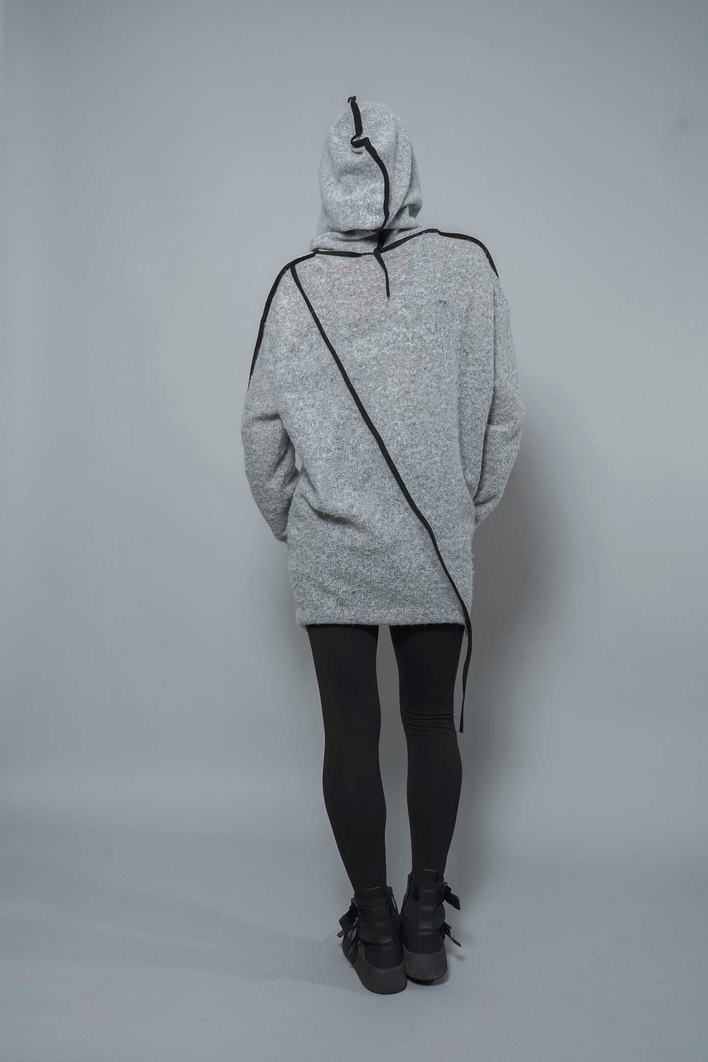 GREY WOOL WOMEN SWEATER